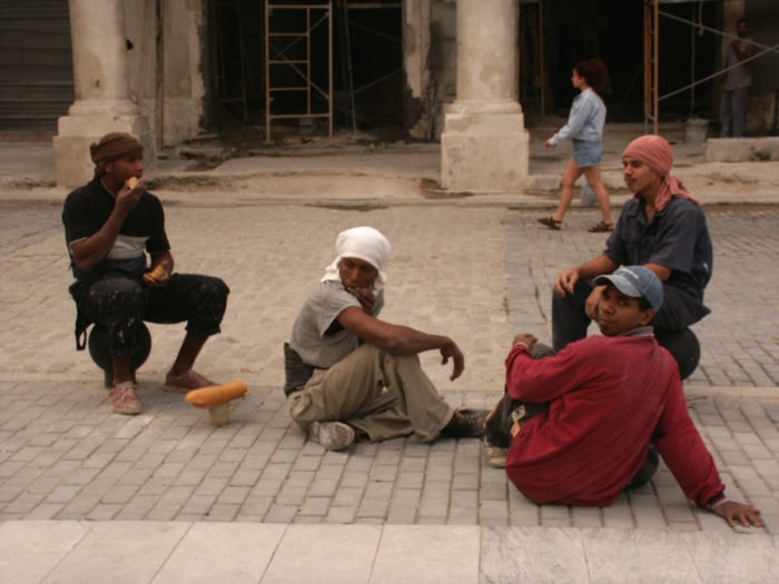 group of boys in street