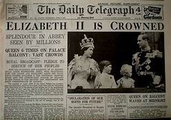 Newspaper cutting coronation